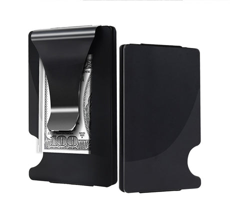 Men Card Holder Slim Carbon Fiber Credit Card Holder Metal Wallet Anti Scan Function Hold Card Coins Cash - V.I.P Digital Presence