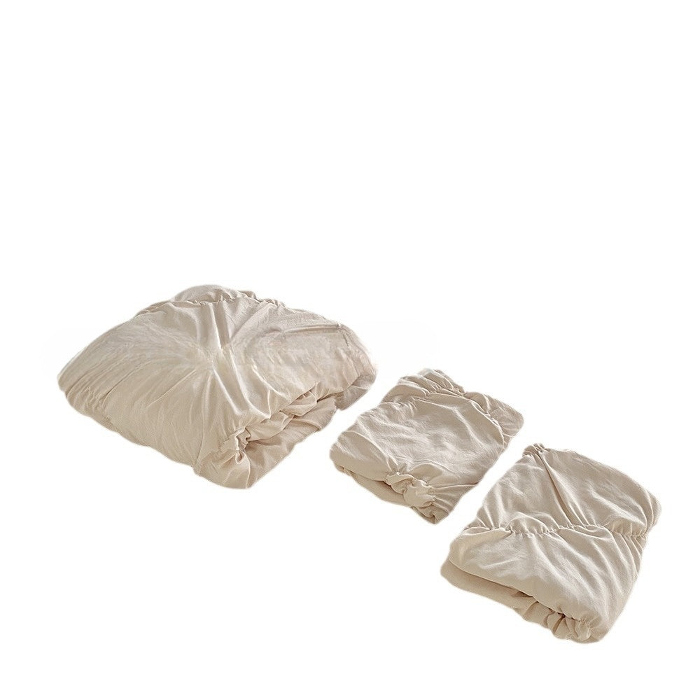 Bedding, Amazon duvet cover, pillowcase, solid color, 3D 3D 3D distressed button flower 3-piece set, no bed sheets - V.I.P Digital Presence