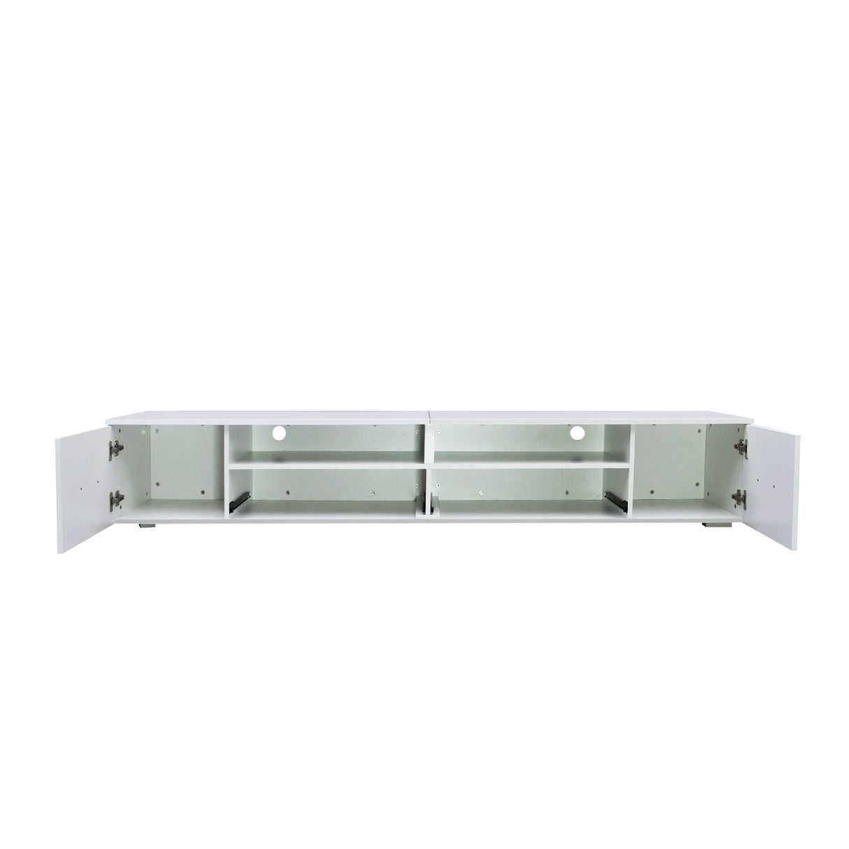 White TV Stand for Living Room Modern Entertainment Center Stand for TV Up to 90 Inch