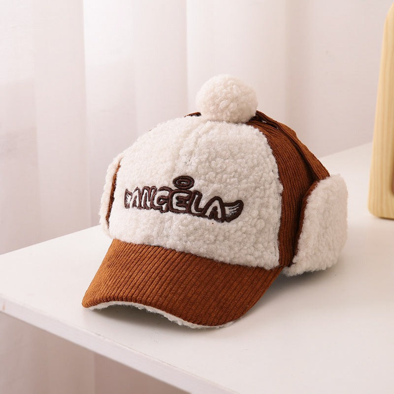 Children's Hat Autumn/Winter Ear Protection Warm Hat Boys' Corduroy Duck Tongue Hat Girls' Winter Fashion Baseball Hat - V.I.P Digital Presence
