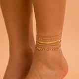Love Beaded Punk Chain Foot Chain Set Hip Hop Personalized Snake Bone Chain Foot - V.I.P Digital Presence