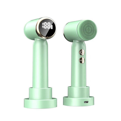 6-In-1 Hot And Cold Facial Cleanser Display Cleansing Brush Ultrasonic Facial Cleanser Pore Cleaning Silicone Beauty Instrument - V.I.P Digital Presence