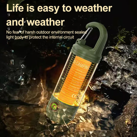 Multi functional outdoor camping light, portable strong light flashlight, rechargeable mini retro camping atmosphere light - V.I.P Digital Presence