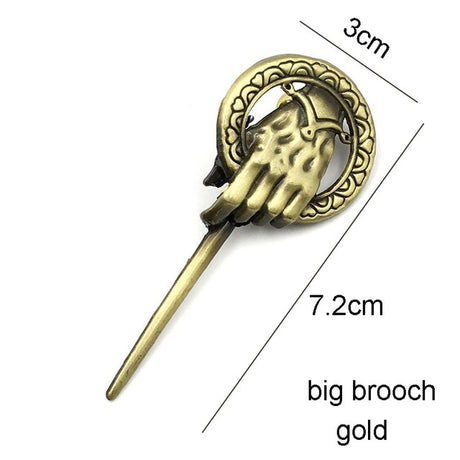 Game of Thrones Song of Ice and Fire Brooch Hand of the King Lapel Inspired Authentic Prop Pin Badge Brooches Movie Jewelry - V.I.P Digital Presence