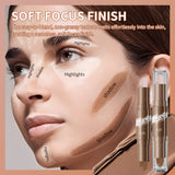 Double-ended Highlighter Nose Shadow Glitter Foundation Concealer Pen Long Lasting Dark Circles Corrector Contour Stick Makeup - V.I.P Digital Presence