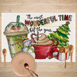 Skull Milk Tea Cup Printed Meal Mat Christmas Snowflake Letter Linen Table Mat Holiday Table Decoration Insulation Mat - V.I.P Digital Presence