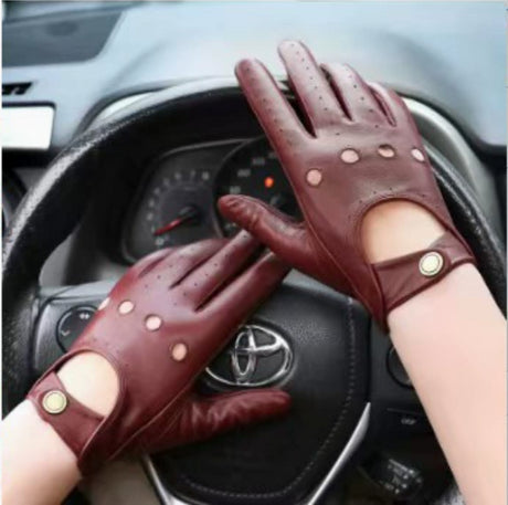 Men's leather gloves anti slip sports driving and outdoor cycling leather gloves - V.I.P Digital Presence