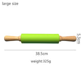 Wooden Handle Silicone Rolling Pin Rolling Pin Roller Flour Pin Small Medium And Large Household Baking Tools And Kitchenware - V.I.P Digital Presence