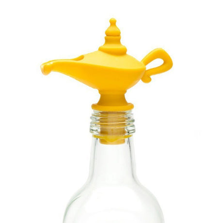 Creative silicone Aladdin lamp wine pouring device kitchen oil pouring nozzle leak proof sealing plug spiral type wine - V.I.P Digital Presence