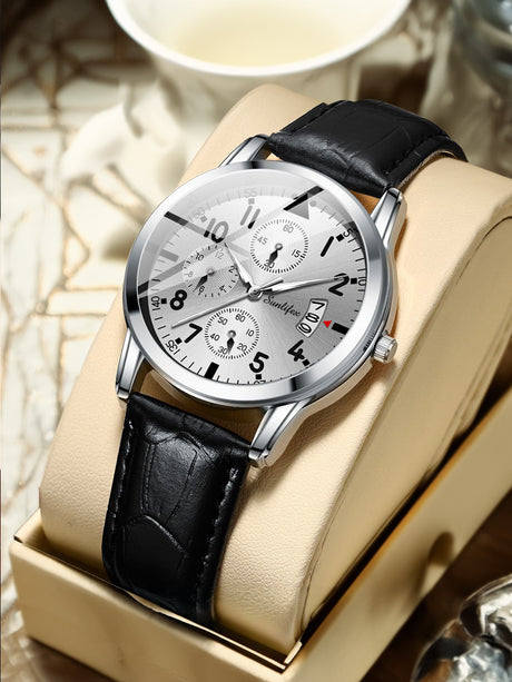 New Men's Watch Student Men's Night Light Waterproof Sports Leather Strap Black Quartz Watch - V.I.P Digital Presence