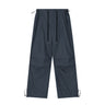 Wrinkled Casual Straight Cargo Pants Men's American Loose Solid Color Thin Sports Drawstring Cuffed Long Trousers - V.I.P Digital Presence