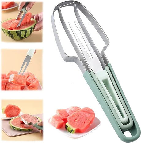 3-in-1 Watermelon Cutter Stainless Steel Fruit Carving Knife Multi-functional Melon Fork Slicer Tool for Camping Kitchen Gadgets - V.I.P Digital Presence