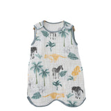 Saco de dormir para niños de algodón de cuatro capas de gasa con bonitos dibujos animados, antifrío, antipatadas, acolchado de algodón, clase A