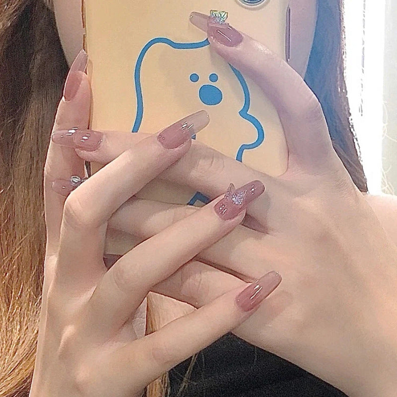 Aurora Butterfly Manicure Wearing Nail Detachable Nail Patch Nail Patch Nail Patch Ballet Nail Coffin Nail - V.I.P Digital Presence