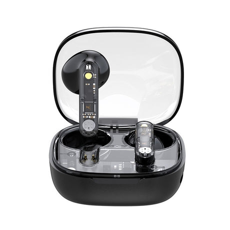 Bluetooth earphones with transparent compartment for hanging rope, wireless Bluetooth earphones with ultra long battery life - V.I.P Digital Presence