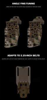 6354DO Left - handed Tactical Pistol Glock 17 Holster with X300U - A QLS Adapter, Leg Shroud, Drop, and MHA Leg Strap Kit - V.I.P Digital Presence