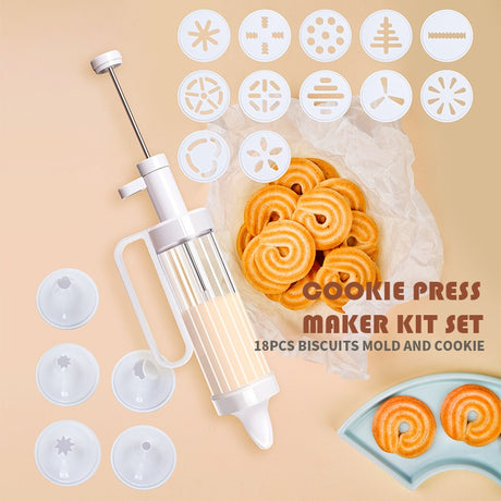 Cookie cookie gun biscuit grinder full set of baking gun set mounted flower nozzle extrusion - V.I.P Digital Presence