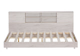 Full Size Daybed Frame with Storage Bookcases White Oak