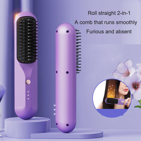 Household and business travel wireless portable electric heating small shape straightening comb - V.I.P Digital Presence