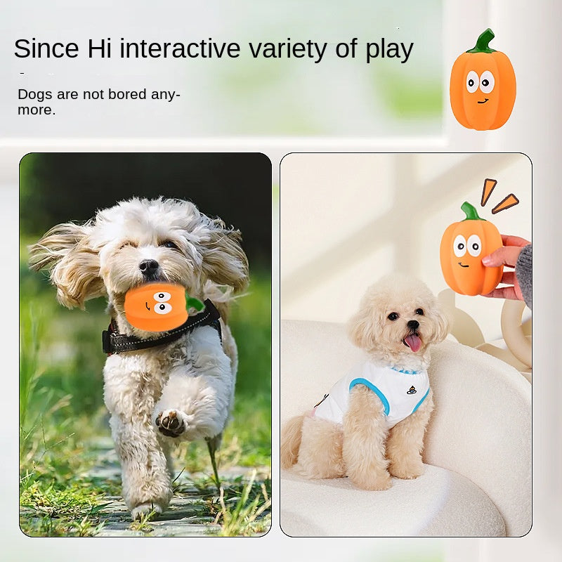 Pet Toy Latex Sound-emitting Pumpkin Realistic Cartoon Pumpkin Durable Dog Toy - V.I.P Digital Presence