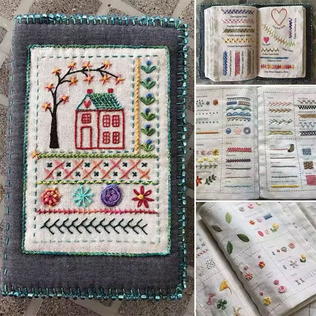 DIY Imitation Linen Sewing Book with Embroidery. Personalize, Improve Skills. Portable - V.I.P Digital Presence