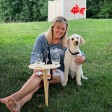 Outdoor Wine Table Foldable Round Desktop Mini Wooden Picnic Table Easy To Carry Wine Rack Support - V.I.P Digital Presence