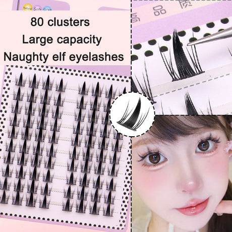 Sunflower Comics Pure Desire Eyelash Simulation Natural Thickening Large Segmented Trilogy False Eyelash Laziness - V.I.P Digital Presence