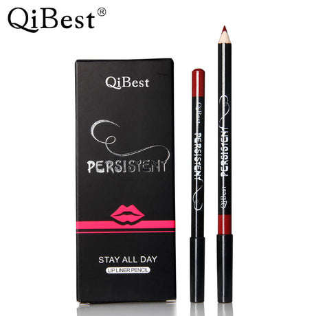 Qibest Fashion Black Rod Waterproof 12 Colors Lip Liner Lipstick Pen - V.I.P Digital Presence