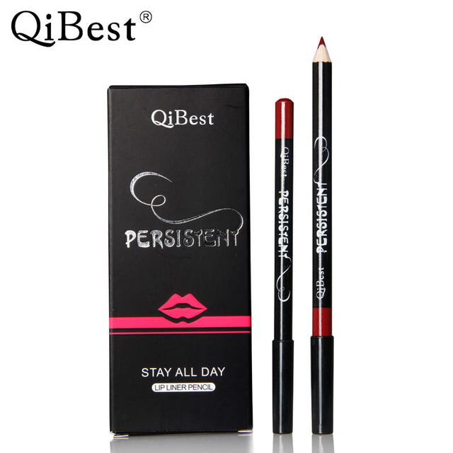 Qibest Fashion Black Rod Waterproof 12 Colors Lip Liner Lipstick Pen - V.I.P Digital Presence