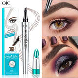 QIC Eyebrow Tattoo Pen Waterproof Fork Tip Eyebrow Ink Pen 4 Heads Liquid Eyebrow Pen - V.I.P Digital Presence
