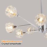 Modern Crystal Chandeliers, 9 Lights Chrome Chandelier for Living Room Bedroom (Bulbs Not Included) - V.I.P Digital Presence