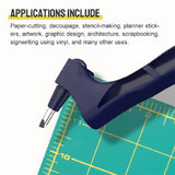 Craft Cutting Tools 360 Rotating Blade Paper-Cutter 3 Replace Blade Craft Cutting Knife DIY Art Wear-Resisting Art Cutting Tool - V.I.P Digital Presence