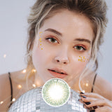 1Pair FDA Certificate Eyes Beautiful Pupil Colorful Girl Cosplay Contact Lenses  GYPSOPHILA GREEN - V.I.P Digital Presence