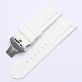Panerai sea rubber watch strap original butterfly buckle folding buckle waterproof rubber silicone strap men's 22 24mm - V.I.P Digital Presence