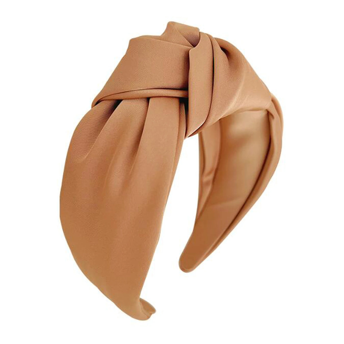 Fashionable knot wide edge satin fabric headband - V.I.P Digital Presence