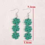 Lucky Clover Wooden Dangle Earrings - V.I.P Digital Presence