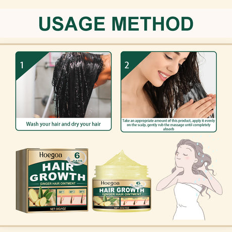 Ginger Hair Ointment, Care For Hair Follicles, Strengthen Hair, Moisturize Hair, Prevent Hair Breakage And Dense Hair Care Cream - V.I.P Digital Presence