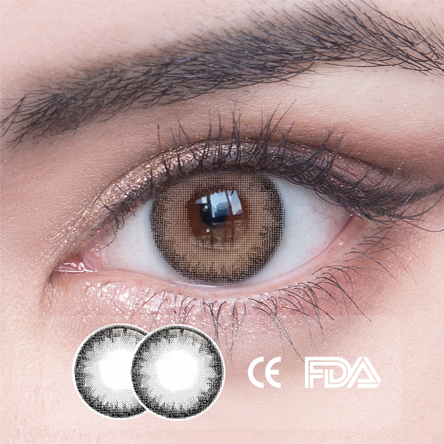 1Pcs FDA Certificate Eyes Beautiful Pupil Colorful Girl Cosplay Contact Lenses Gray(0-600°) - V.I.P Digital Presence