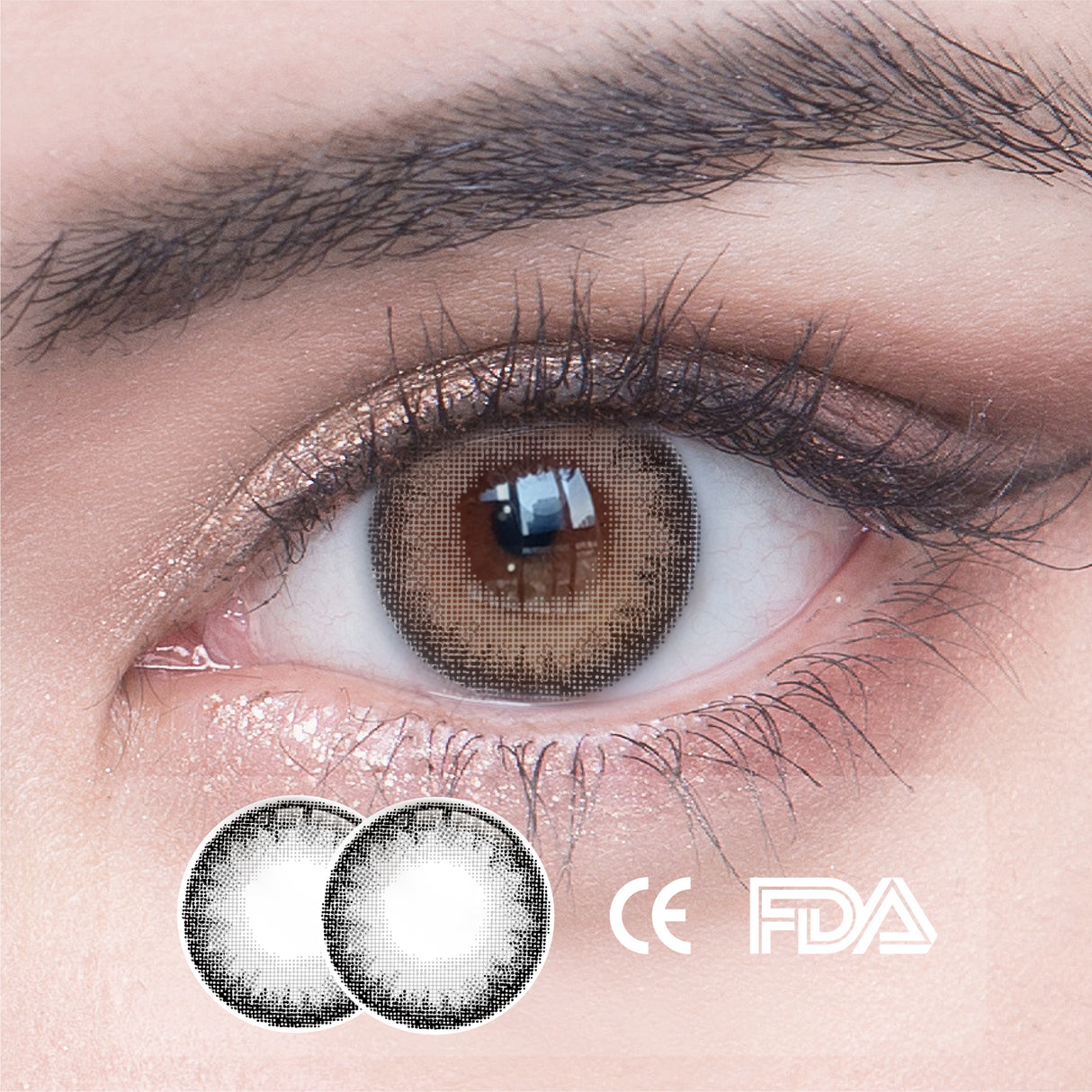 1Pcs FDA Certificate Eyes Beautiful Pupil Colorful Girl Cosplay Contact Lenses Gray(0-600°) - V.I.P Digital Presence