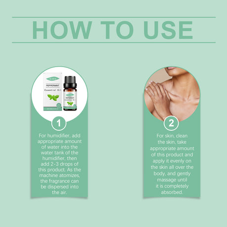 Mint Skin Care Essential Oil, Living Room Office Mint Fragrance Body Soothing Long-Lasting Moisture Lock To Enhance Skin - V.I.P Digital Presence