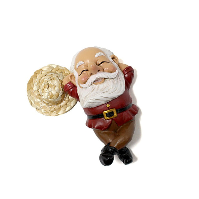 Creative resin sleeping posture elf statue courtyard garden with straw hat dwarf ornaments - V.I.P Digital Presence