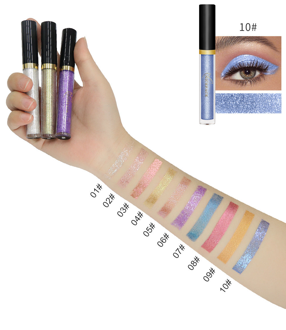 NICEFACE Colorful Shiny Eye Shadow Liquid Pearl Eye Shadow Diamond Liquid Eye Shadow Waterproof Not Smudge - V.I.P Digital Presence