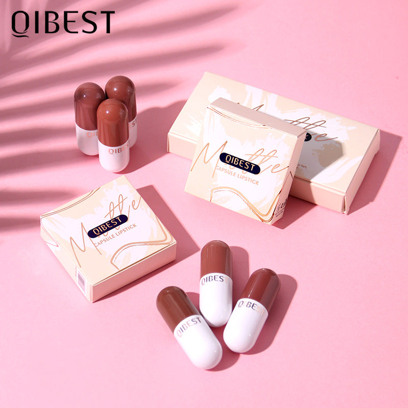 QIBEST Mini Capsule Lipstick Set Velvet Matte Matte Lipstick Long lasting Pill Lipstick - V.I.P Digital Presence