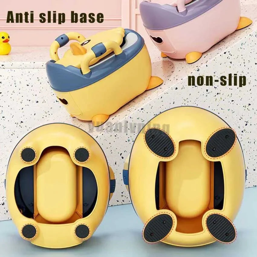 Orinal para niños de 1 a 6 años, mejorado, bonito asiento de inodoro para bebé, orinal portátil, taburete de entrenamiento seguro para niños y niñas, inodoro 