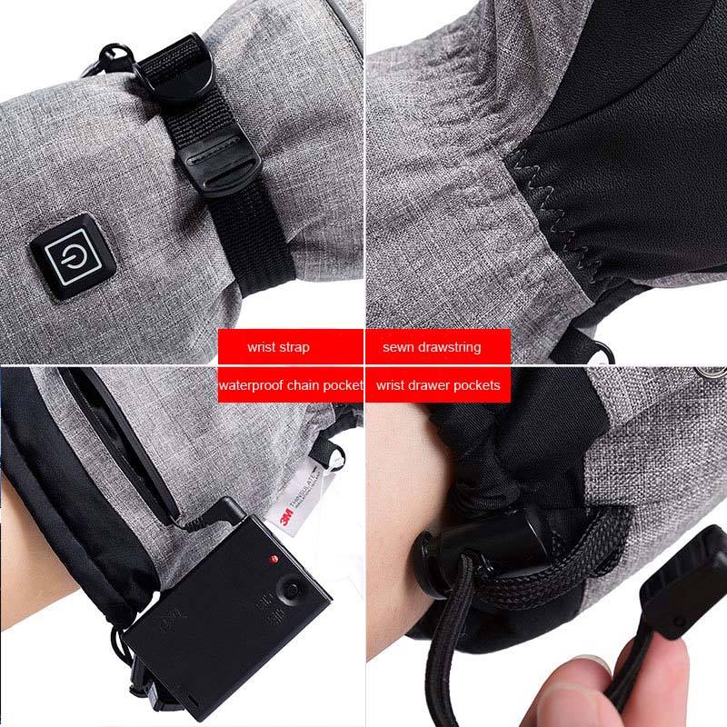 Intelligent Heating Gloves Full Fat Touch Screen Warm Waterproof Outdoor Motor Sports Electric Heating Ski Gloves - V.I.P Digital Presence