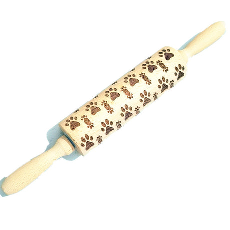 Wooden Rolling Pin Beechwood Laser Engraved Printed Rolling Pin Embossing Rolling Pin Christmas Flip Sugar Cookie Rolling Pin - V.I.P Digital Presence