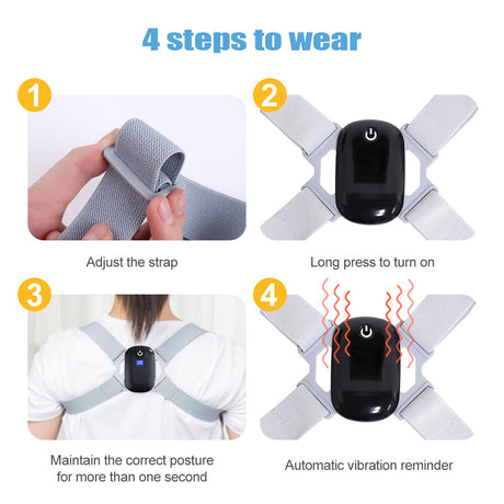 Smart Hunchback Corrector Standing Sitting Posture Children Students Adult Sitting Posture Corrector Induction Correction Belt - V.I.P Digital Presence
