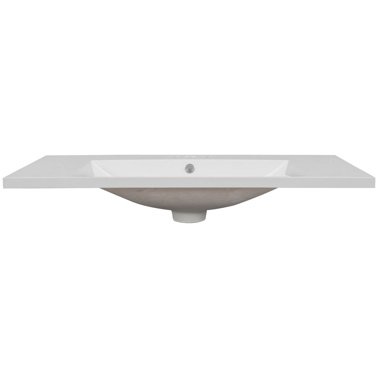 36" Single Bathroom Vanity Top with White Basin  3-Faucet Holes Ceramic  White - V.I.P Digital Presence