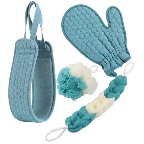 4PCS Northern Women Bath Towel with Exfoliating Bath Accessory for a Spa-like Shower Experience - V.I.P Digital Presence