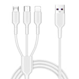 1.2-meter one to three 5A super fast charging data cable suitable for Huawei Honor, Xiaomi vivo Android charging cable - V.I.P Digital Presence